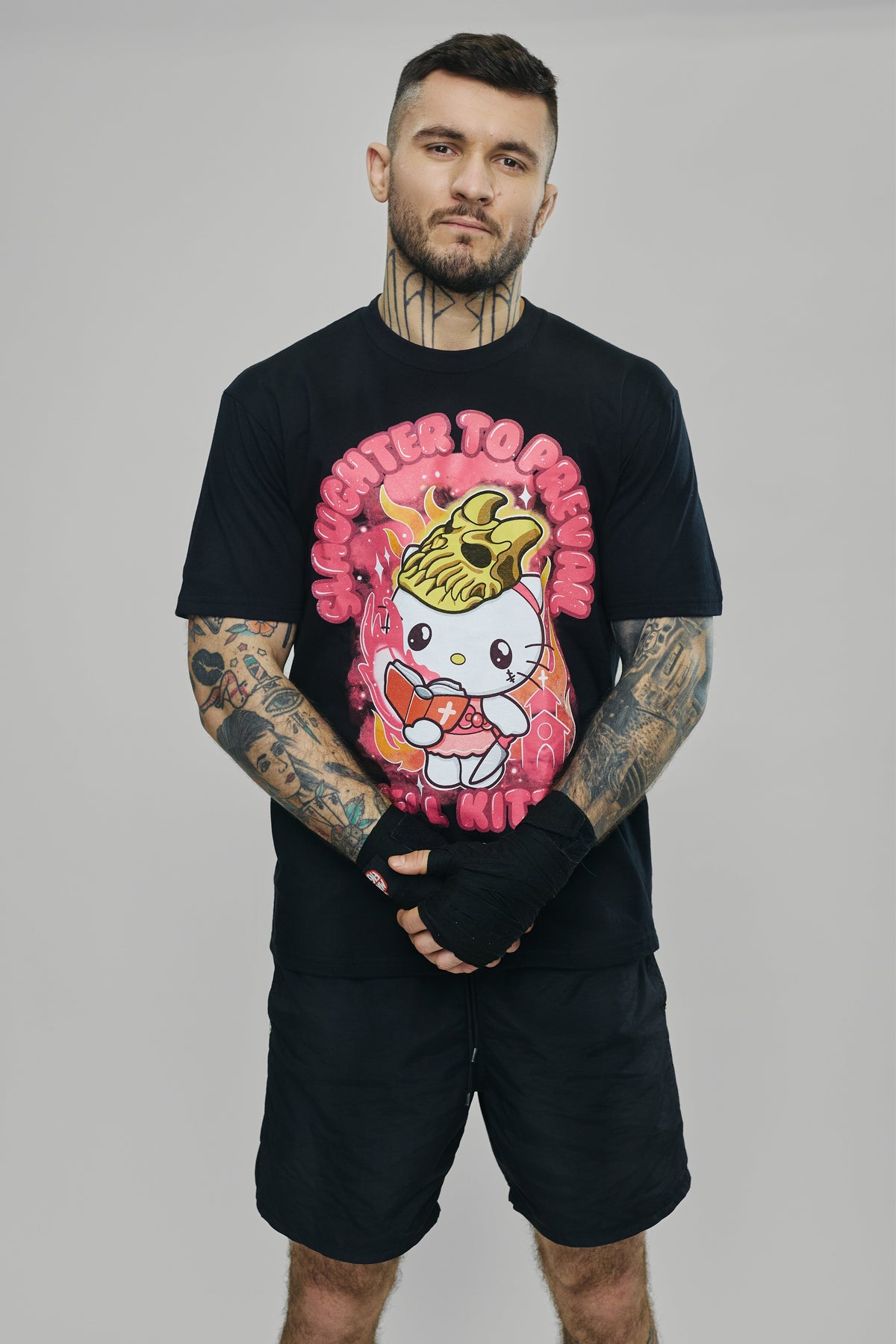 SLAUGHTER TO PREVAIL - HELL KITTY BLACK SHIRT - First Blood Merchandise