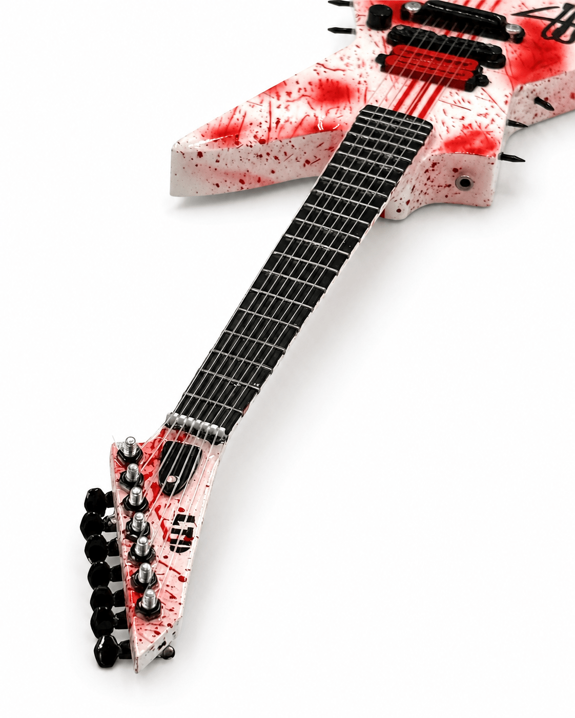 Slaughter to Prevail - Jack's White Mini Guitar - First Blood Merchandise