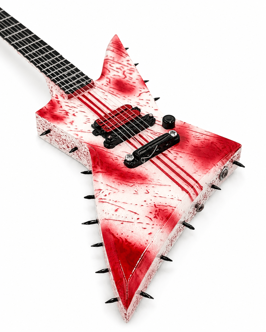 Slaughter to Prevail - Jack's White Mini Guitar - First Blood Merchandise