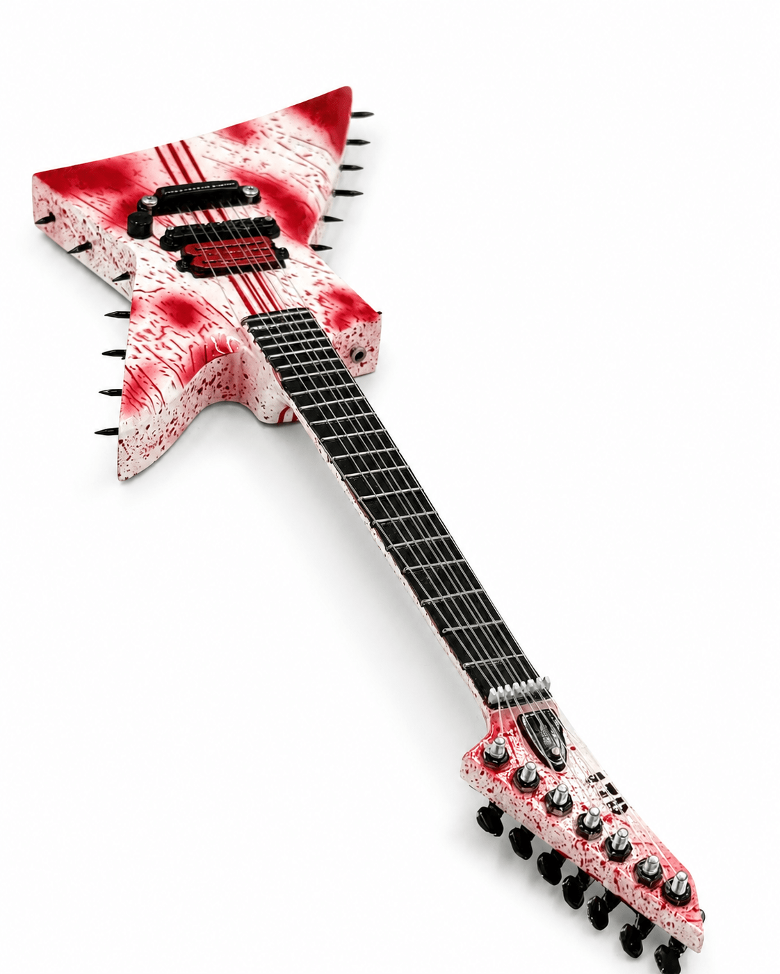 Slaughter to Prevail - Jack's White Mini Guitar - First Blood Merchandise